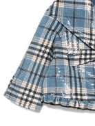 Giacca per bambina A'lapage azzurra con motivo a quadri AL20A AZZURRO A'LAPAGE KIDS 