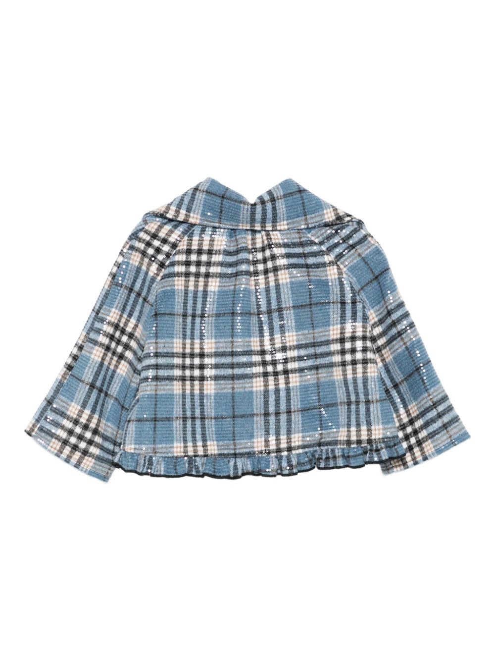 Giacca per bambina A'lapage azzurra con motivo a quadri AL20A AZZURRO A'LAPAGE KIDS 