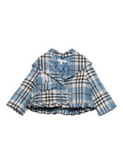Giacca per neonata A'lapage azzurra con motivo scozzese AL20ANB AZZURRO A'LAPAGE KIDS 