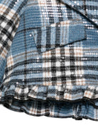 Giacca per neonata A'lapage azzurra con motivo scozzese AL20ANB AZZURRO A'LAPAGE KIDS 