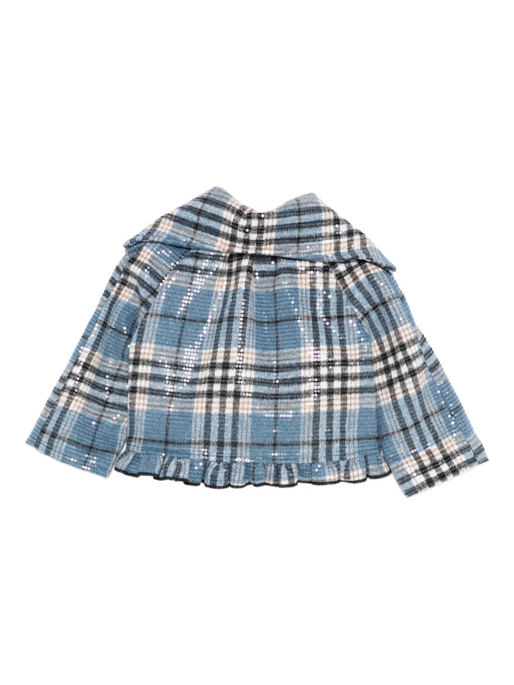 Giacca per neonata A'lapage azzurra con motivo scozzese AL20ANB AZZURRO A'LAPAGE KIDS 