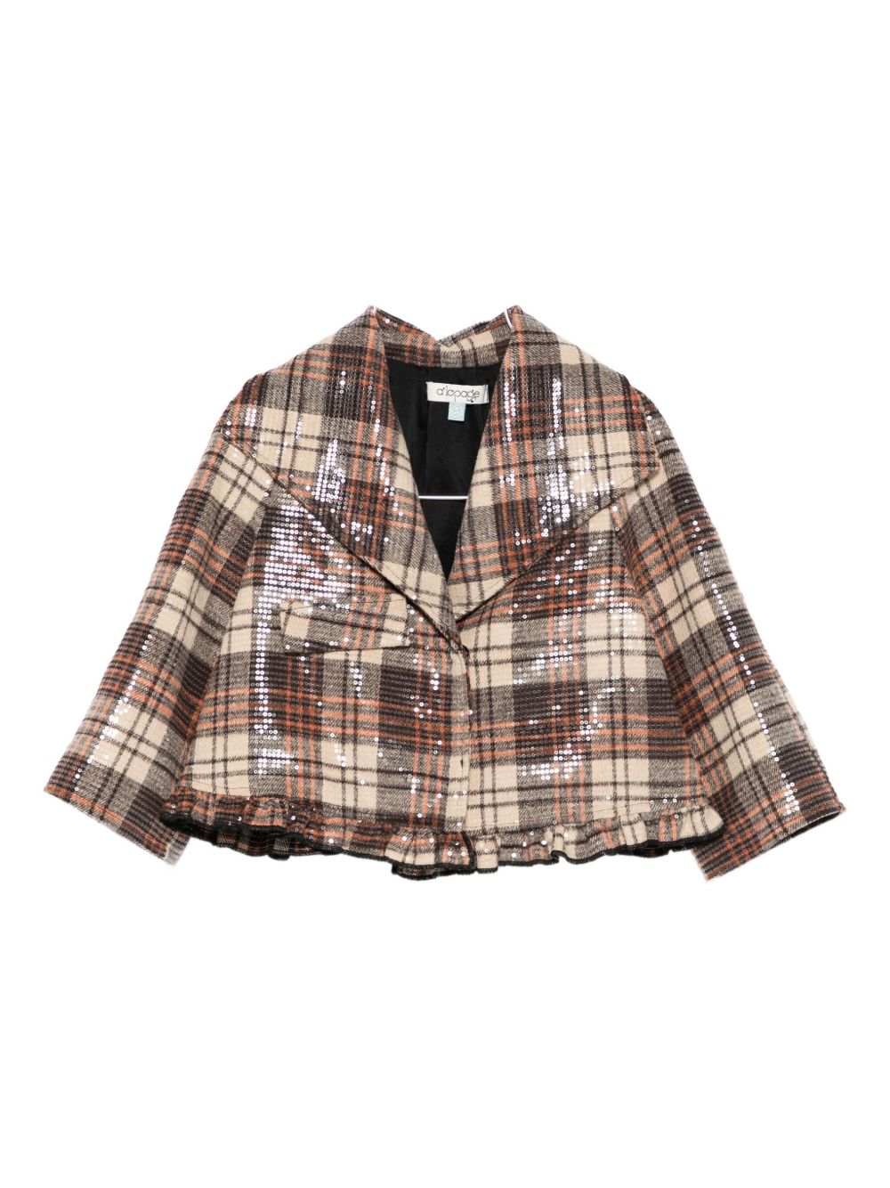 Giacca per bambina A'lapage multicolore con motivo scozzese AL20A RUGGINE A'LAPAGE KIDS 