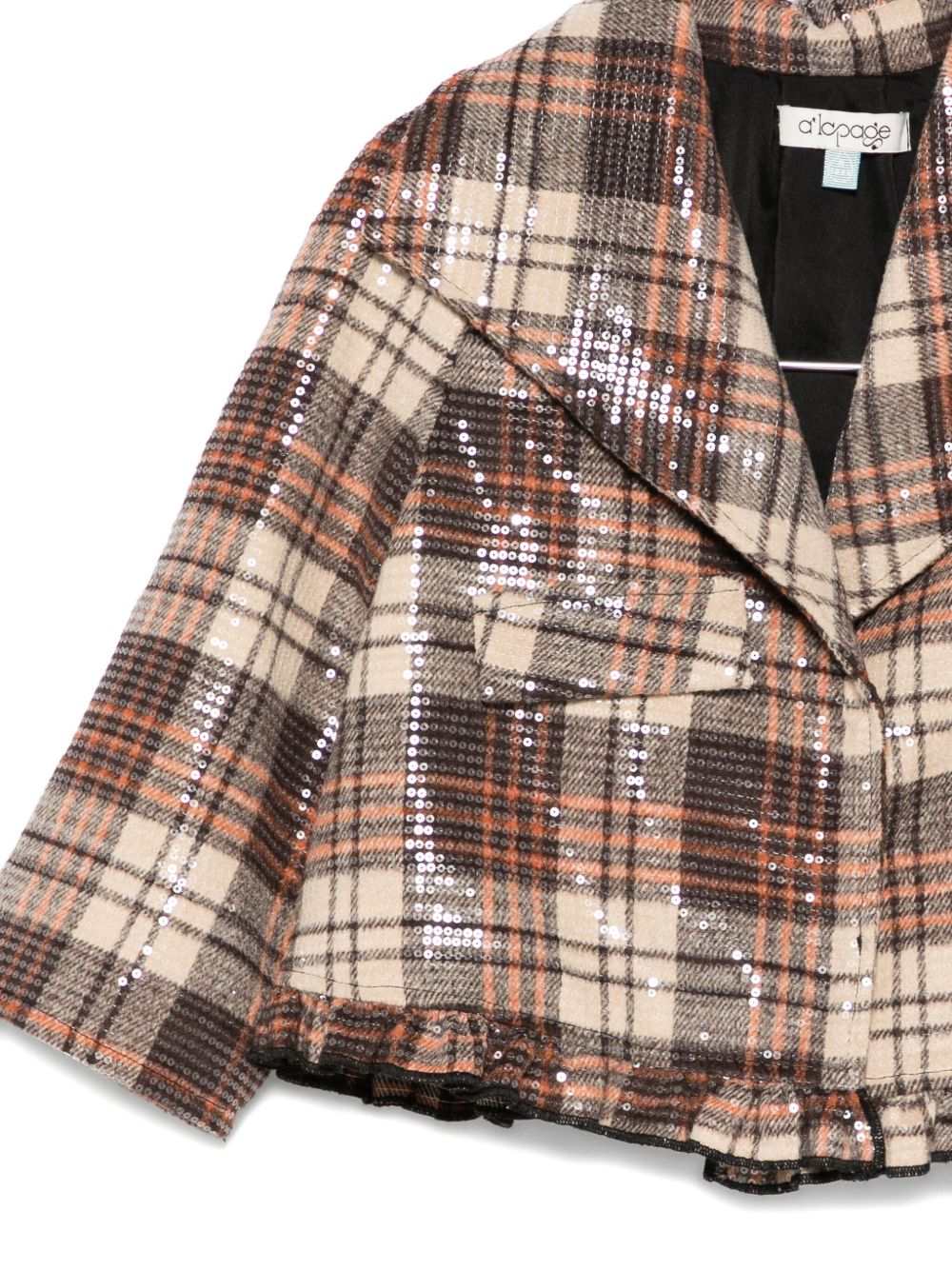 Giacca per bambina A'lapage multicolore con motivo scozzese AL20A RUGGINE A'LAPAGE KIDS 