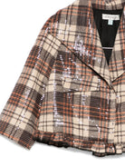 Giacca per bambina A'lapage multicolore con motivo scozzese AL20A RUGGINE A'LAPAGE KIDS 