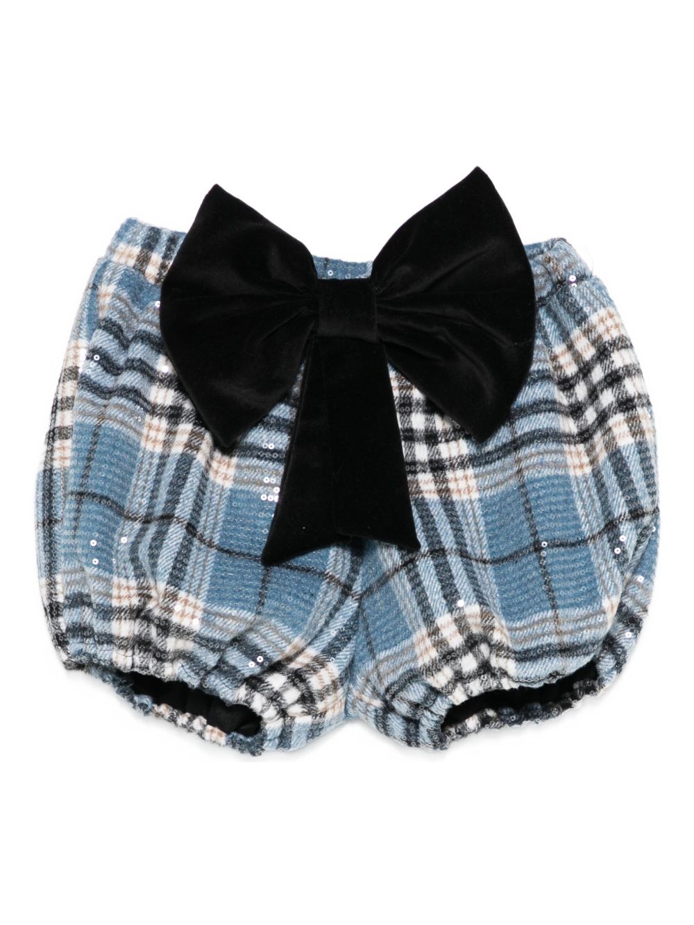 Shorts per bambina A'lapage azzurri con dettaglio fiocco blu AL32 AZZURRO A'LAPAGE KIDS 