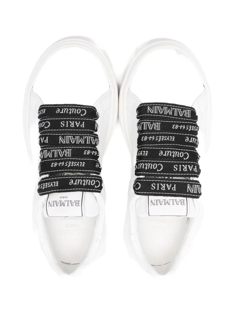 Sneakers per bambino Balmain Kids bianche con lacci logati BX0A26 Z2504 100NE BALMAIN KIDS 