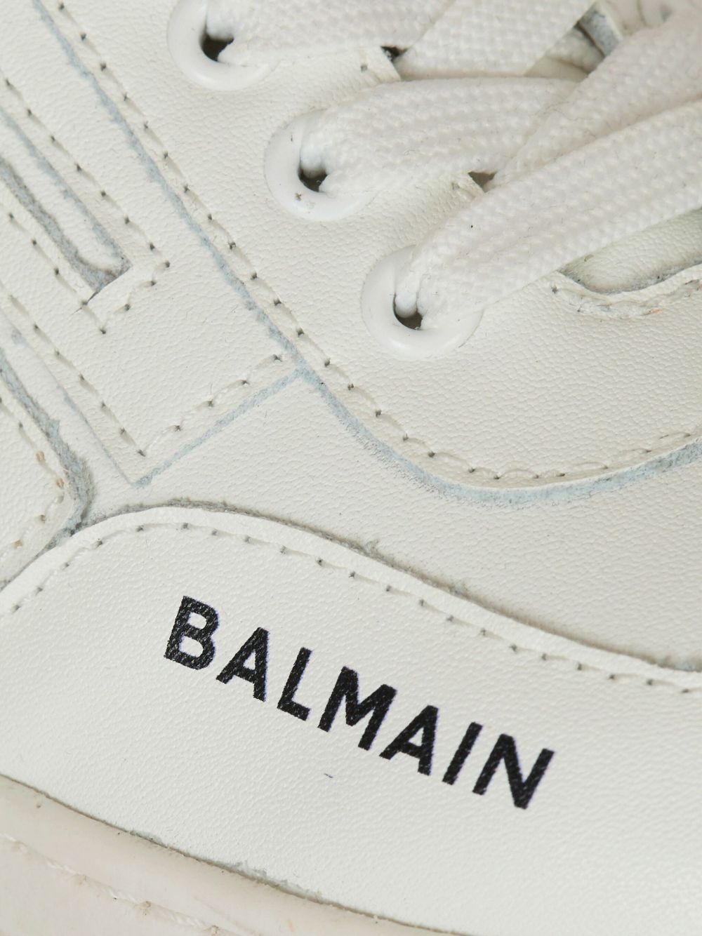 Sneaker monocolore per bambini Balmain Kids bianche con logo BX0Q16 Z1574 100 BALMAIN KIDS 