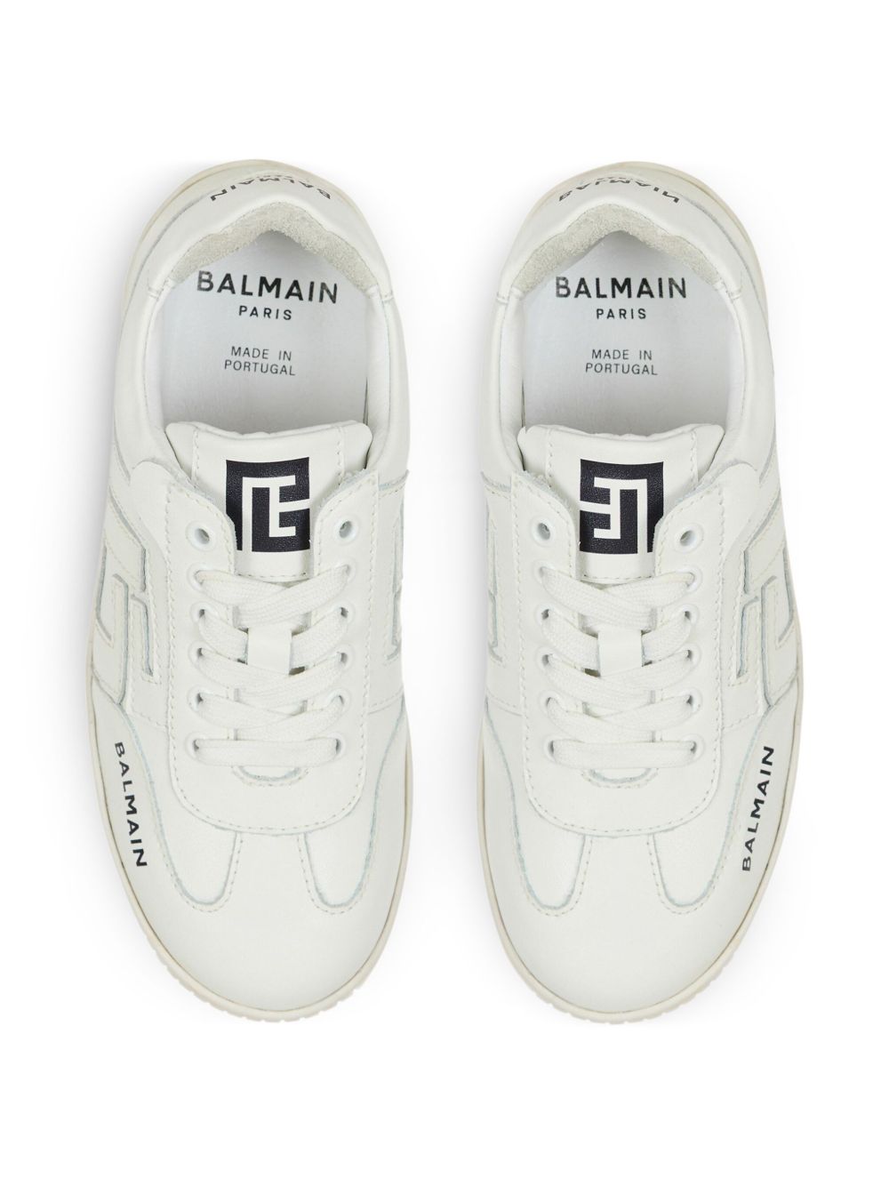 Sneaker monocolore per bambini Balmain Kids bianche con logo BX0Q16 Z1574 100 BALMAIN KIDS 