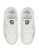 Sneaker monocolore per bambini Balmain Kids bianche con logo BX0Q16 Z1574 100 BALMAIN KIDS 