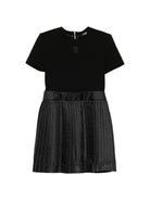 Abito per bambina Balmain Kids nero con logo ricamato BX1D51 S0214 930 BALMAIN KIDS 