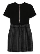 Abito per bambina Balmain Kids nero con logo ricamato BX1D51 S0214 930 BALMAIN KIDS 