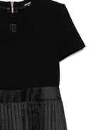 Abito per bambina Balmain Kids nero con logo ricamato BX1D51 S0214 930 BALMAIN KIDS 