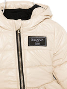 Giubbini per neonata Balmain Kids beige con cappuccio BX2010 N0013 107NE BALMAIN KIDS 