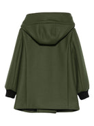 Cappotto doppiopetto per bambina Balmain Kids verde con cappuccio BX2P30 E0169 762OR BALMAIN KIDS 