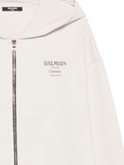 Felpa per bambino Balmain Kids beige con chiusura con zip BX4P50 Z3183 107NE BALMAIN KIDS 