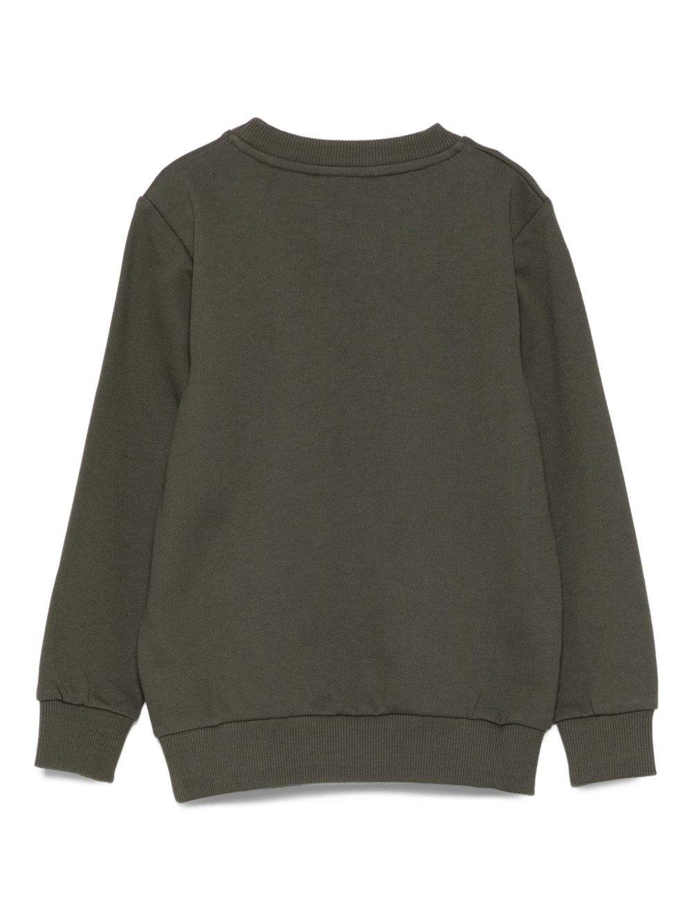 Felpa per bambino Balmain Kids verde con logo ricamato BX4Q50 Z3183 762VE BALMAIN KIDS 