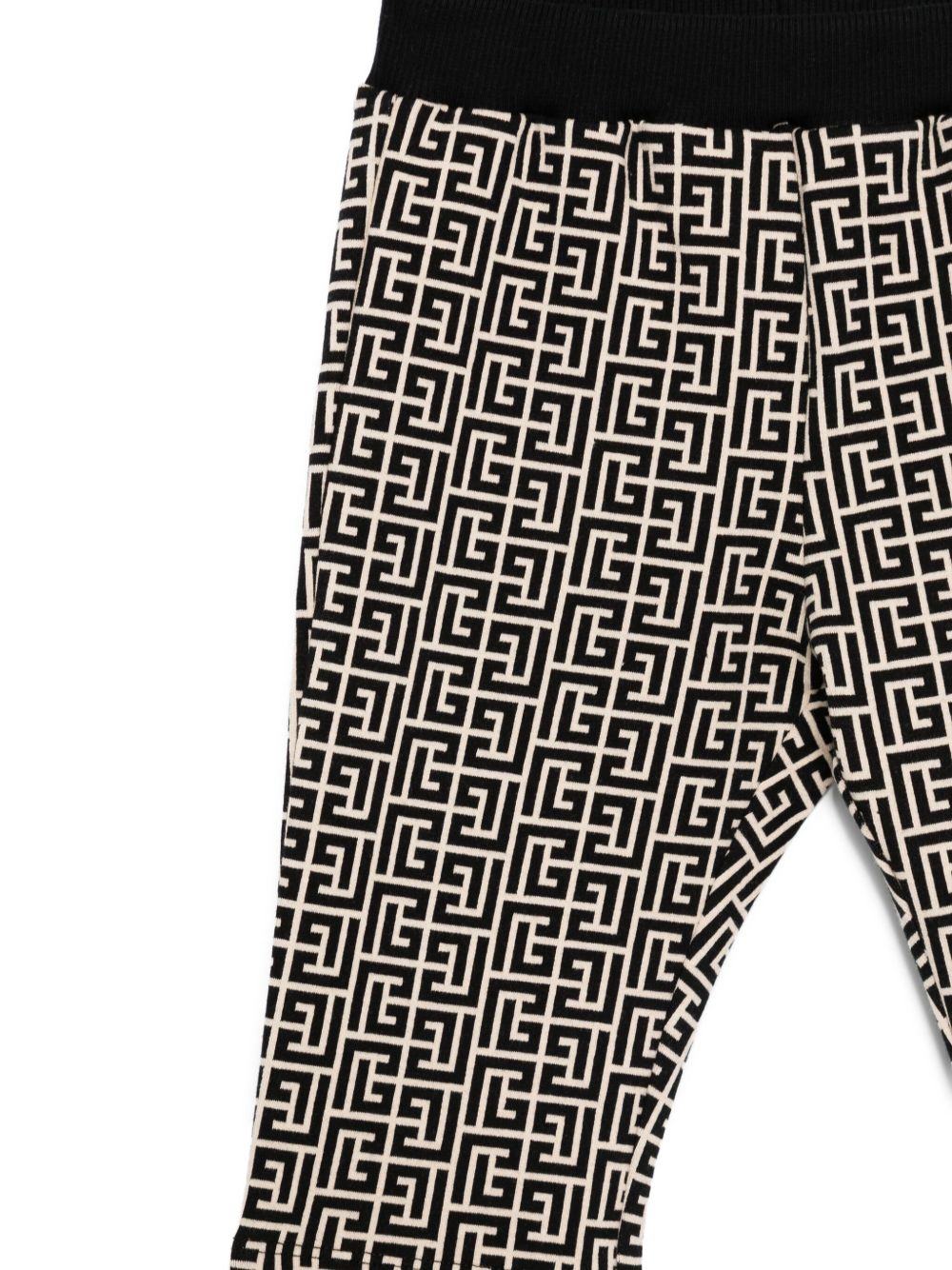 Pantaloni per neonato Balmain Kids beige con motivo monogramma BX6510 Z2411 106NE BALMAIN KIDS 