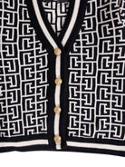Cardigan per neonato Balmain Kids multicolore con motivo geometrico BX9510 Z2312 104NE BALMAIN KIDS 