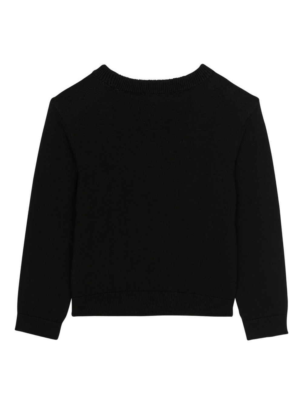 Maglione per bambino Balmain Kids nero con logo a intarsio e girocollo BX9P00 Z2312 930AV BALMAIN KIDS 