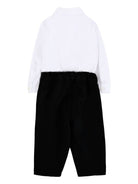 Abito elegante per neonato Balmain Kids nero con gilet e bottoni dorati BXA51A J0371 930BC BALMAIN KIDS 