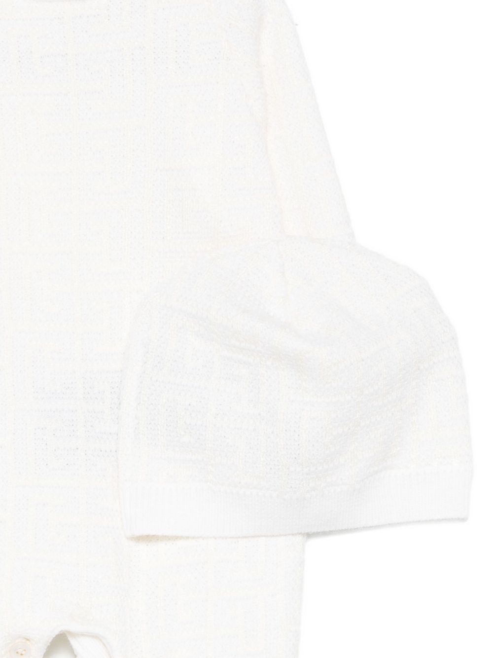 Set tutina e berretto per neonati Balmain Kids bianco con stampa geometrica BXB03A W0012 100 BALMAIN KIDS 
