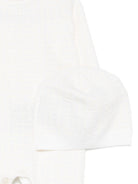 Set tutina e berretto per neonati Balmain Kids bianco con stampa geometrica BXB03A W0012 100 BALMAIN KIDS 