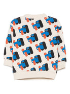 Felpa per neonato Bobo Choses bianco con stampa cane B225AB052 199 BOBO CHOSES KIDS 