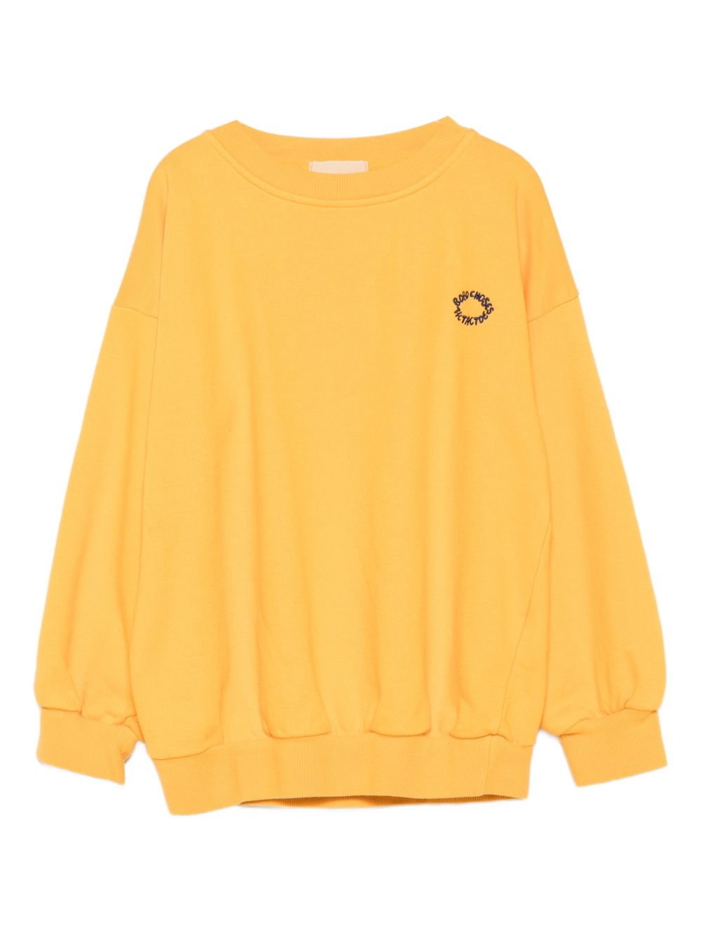 Felpa per bambino Bobo Choses arancione con logo ricamato B225AC033 721 BOBO CHOSES KIDS 