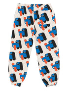 Pantaloni sportivi per bambino Bobo Choses bianco con stampa cane B225AC064 199 BOBO CHOSES KIDS 