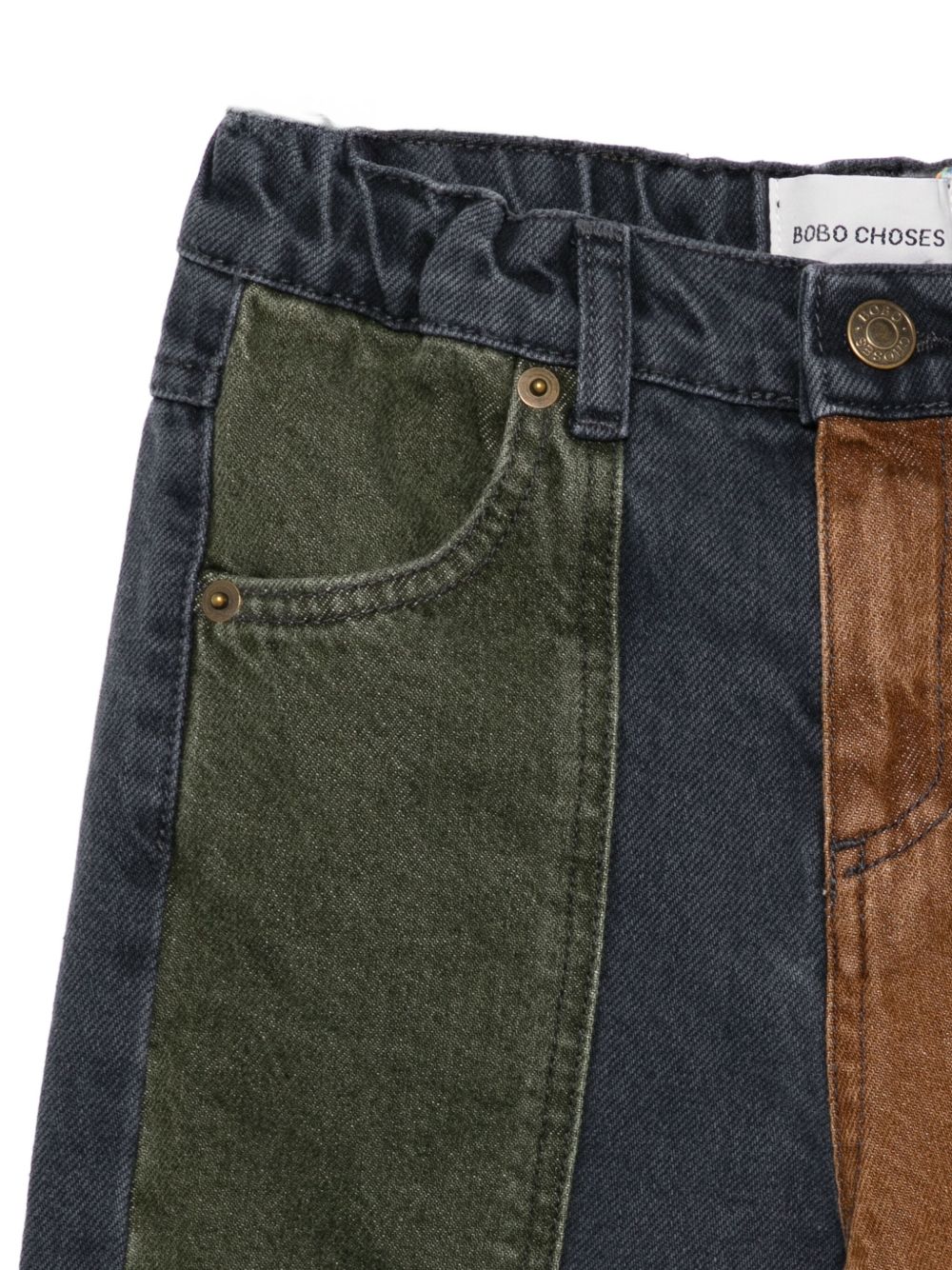 Jeans per bambino Bobo Choses denim con design color-block B225AC078 991 BOBO CHOSES KIDS 
