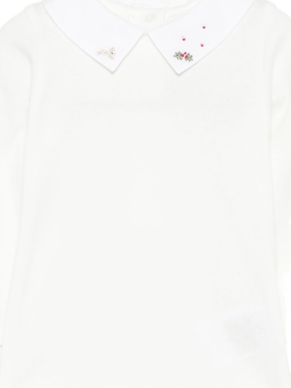 Tutina per neonati Bonpoint bianca con dettagli ricamati N05OUNK00001 002 BONPOINT KIDS 