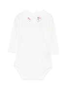 Tutina per neonati Bonpoint bianca con dettagli natalizi ricamati sul colletto N05PUNK00001 002 BONPOINT KIDS 