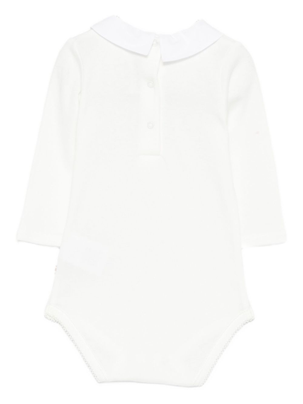 Tutina per neonati Bonpoint bianca con dettagli natalizi ricamati sul colletto N05PUNK00001 002 BONPOINT KIDS 