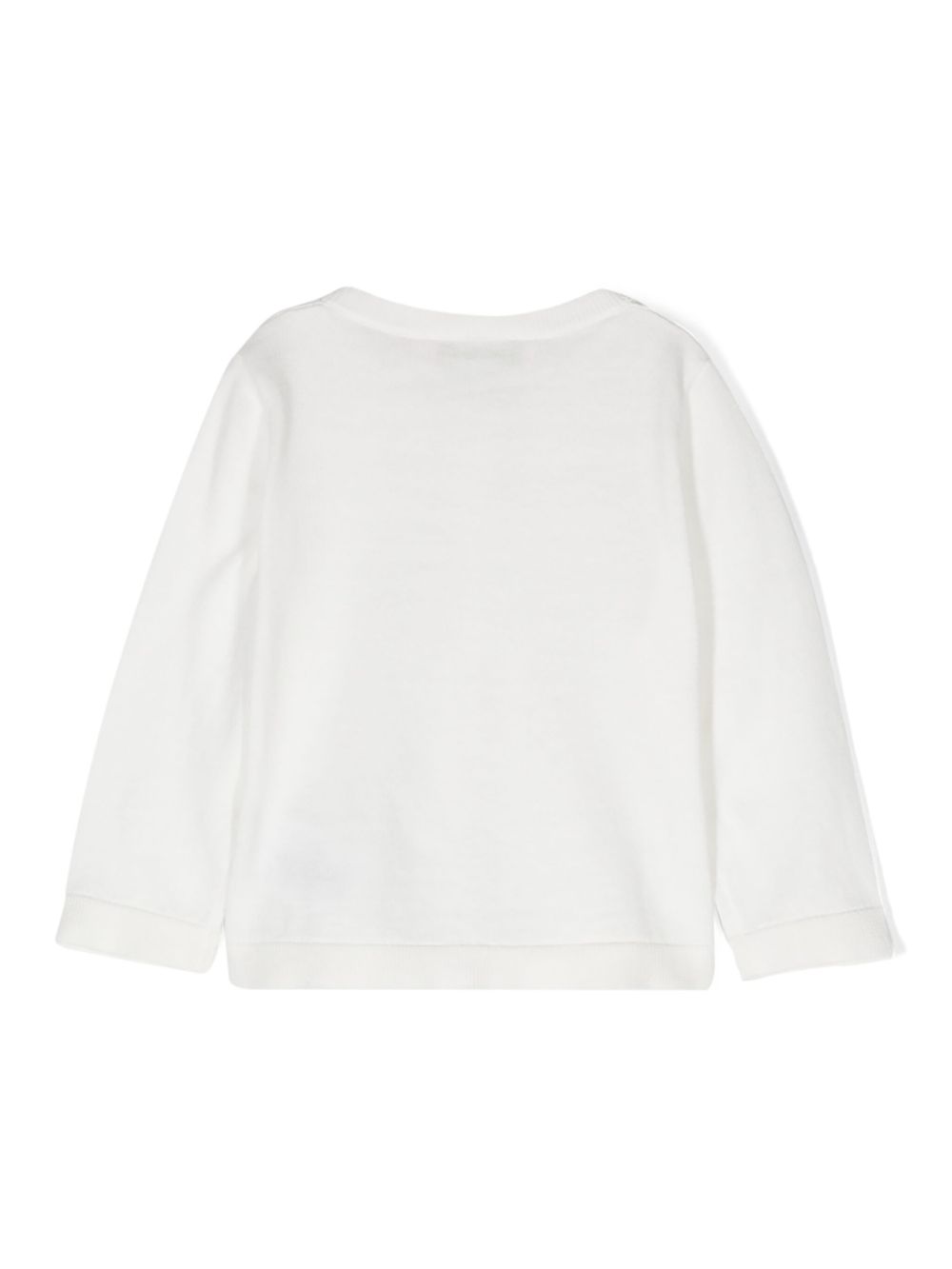 Cardigan per neonata Bonpoint bianco con logo ricamato PEBDA2557CA 102 BONPOINT KIDS 