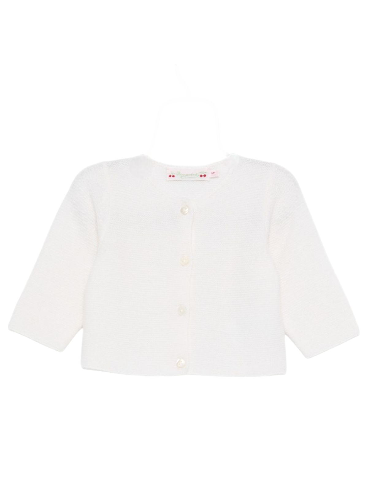 Cardigan per neonata Bonpoint bianco con chiusura con bottoni PEBDA2620CA 002 BONPOINT KIDS 