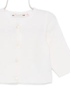 Cardigan per neonata Bonpoint bianco con chiusura con bottoni PEBDA2620CA 002 BONPOINT KIDS 
