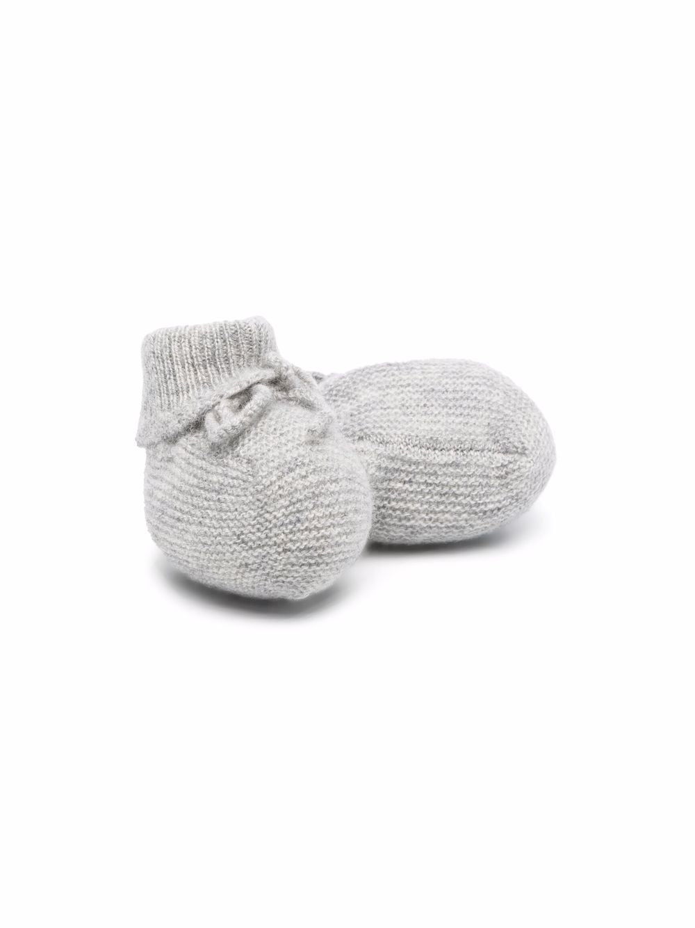 Scarpe primi passi per neonata Bonpoint grigio con fiocco PEBDA2837CH 092 BONPOINT KIDS 