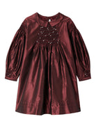 Abito per bambina Bonpoint rosso con maniche a palloncino W05GDRW00002 052B BONPOINT KIDS 