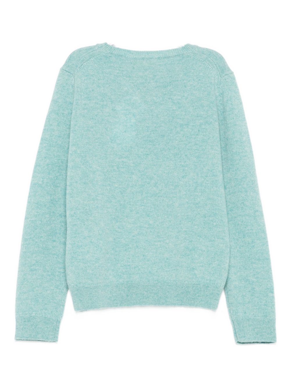 Maglione per bambina Bonpoint azzurro con logo ricamato W05GJUK00012 143 BONPOINT KIDS 