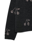 Maglione per bambina Bonpoint grigio con motivo ciliegie W05GJUK00021 194 BONPOINT KIDS 