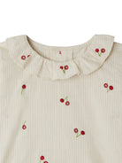 Blusa per neonata Bonpoint bianco con ricamo con ciliegie W05XBLW00006 151E BONPOINT KIDS 