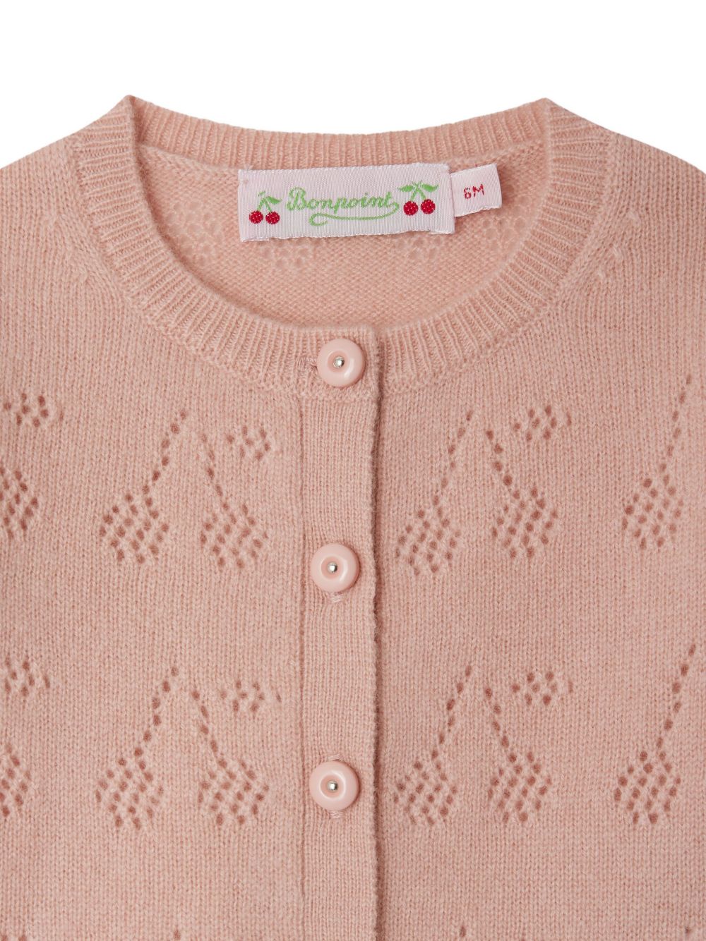 Cardigan per neonata Bonpoint rosa con bottoni W05XCAK00003 023 BONPOINT KIDS 
