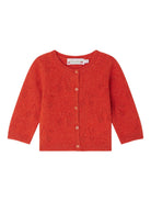 Cardigan per neonata Bonpoint rosso con motivo a ciliegie W05XCAK00005 037B BONPOINT KIDS 