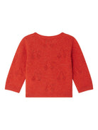 Cardigan per neonata Bonpoint rosso con motivo a ciliegie W05XCAK00005 037B BONPOINT KIDS 