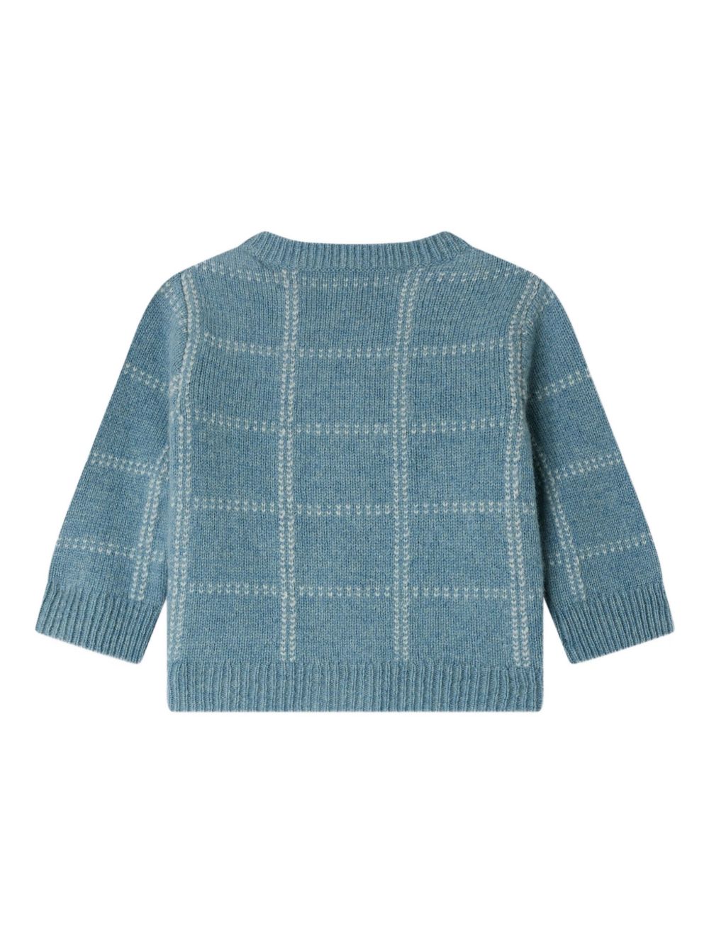Cardigan per neonata Bonpoint azzurro a quadri W05XCAK00006 012 BONPOINT KIDS 