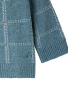 Cardigan per neonata Bonpoint azzurro a quadri W05XCAK00006 012 BONPOINT KIDS 
