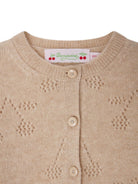 Cardigan per neonata Bonpoint beige con bottoni e motivo a ciliege W05XCAK00008 060 BONPOINT KIDS 