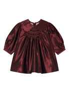 Abito per neonata Bonpoint rosso con colletto alla Peter Pan W05XDRW00008 052B BONPOINT KIDS 