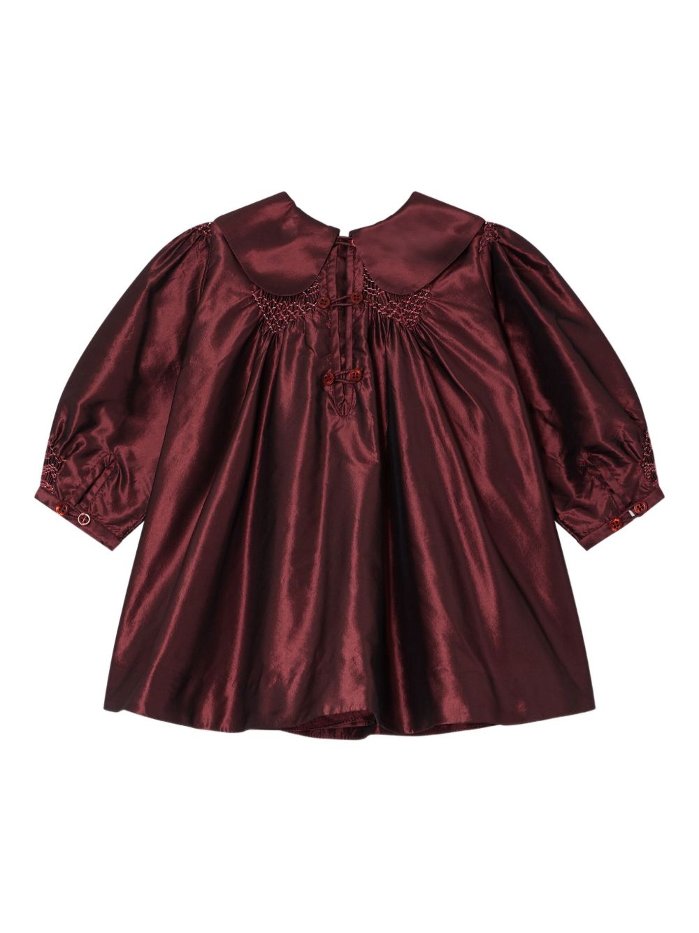 Abito per neonata Bonpoint rosso con colletto alla Peter Pan W05XDRW00008 052B BONPOINT KIDS 