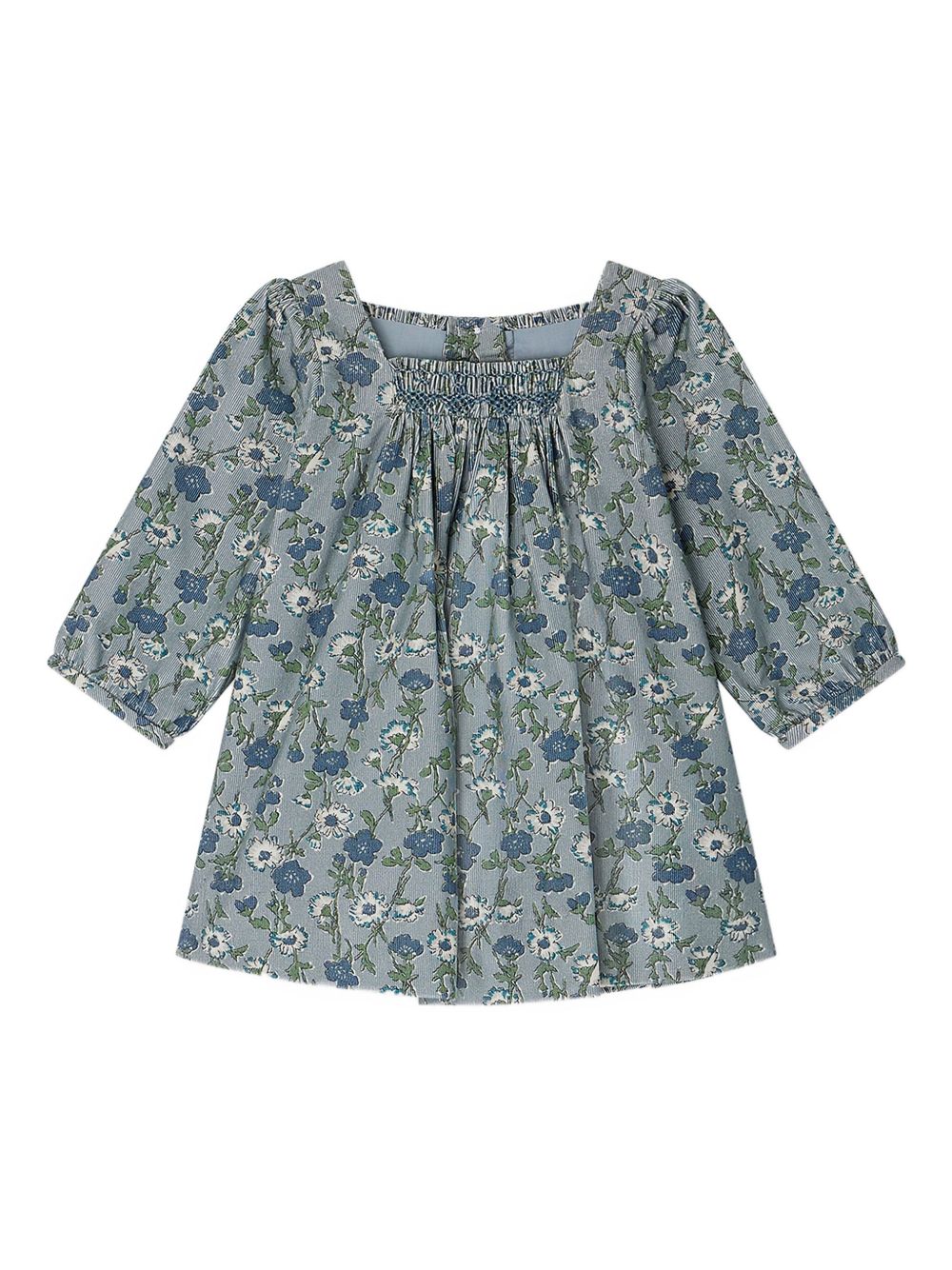 Abito per neonata Bonpoint blu con stampa a fiori W05XDRW00019 543B BONPOINT KIDS 